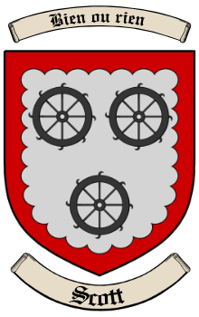 Scott (English) Surname Shields (Coat of Arms) Family Crests